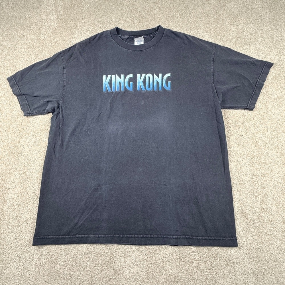 Gildan King Kong Movie Graphic T-Shirt Men XL Black Excellent Cotton Tee